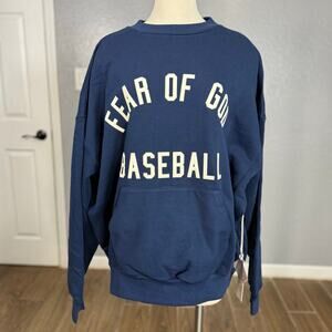 Fear Of God Essentials MLB Sport Crewneck, Midnight Navy, XL
